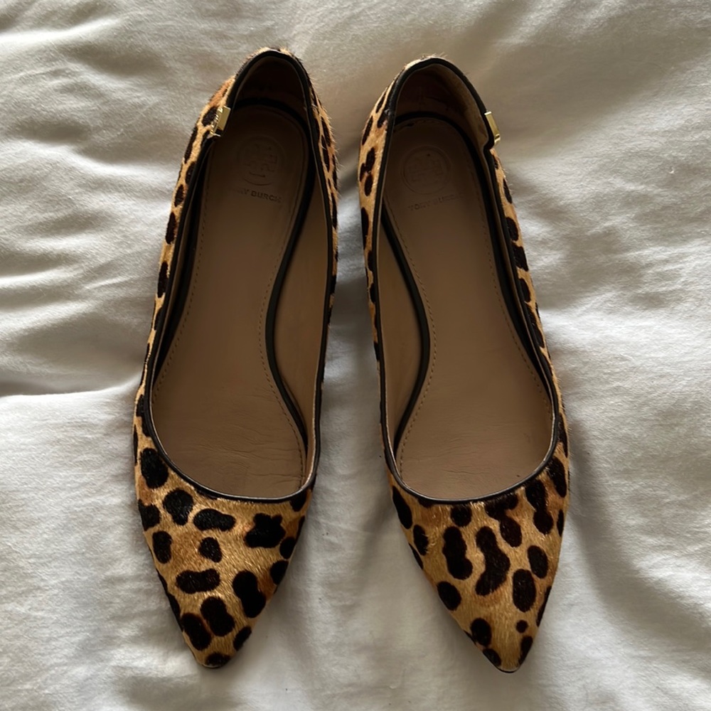 Tory Burch calf hair shoes